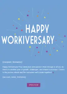 TruCentive employee anniversary or workiversary project