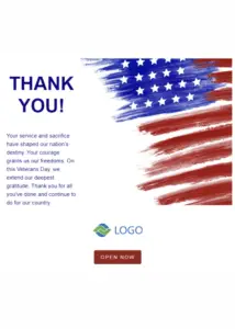 Veterans day template with flag- THANK YOU FOR YOUR SERVICE