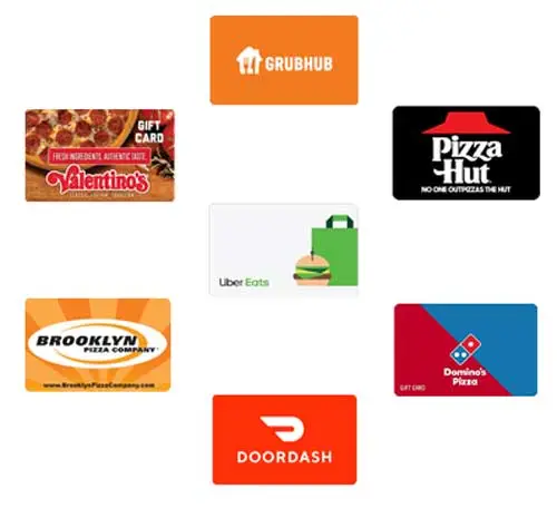 local and national pizza gift cards