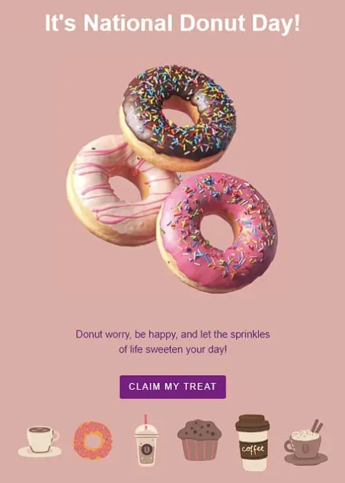 Sample donut day template