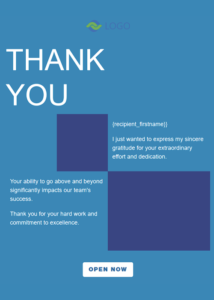 Thank you project in blue