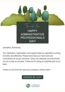 Administrative Professionals Day project with modern water color